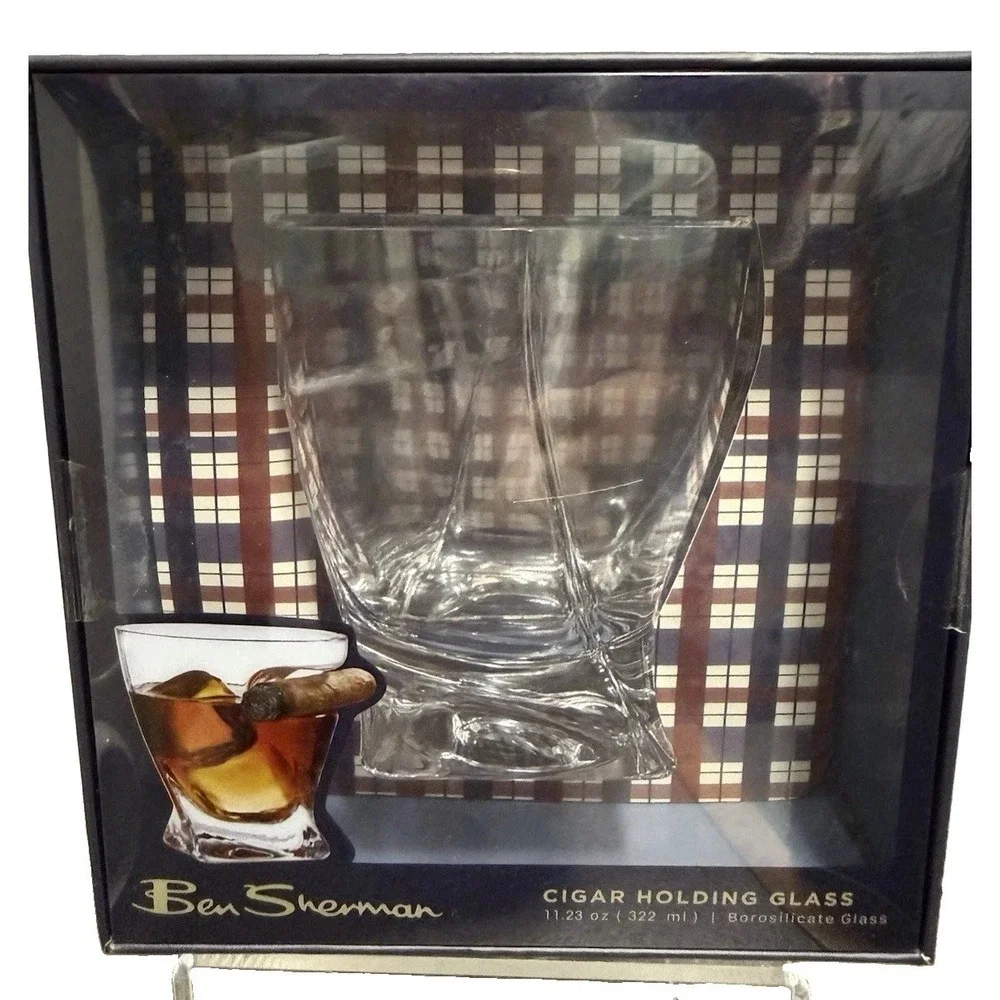 Ben Sherman Cigar Holding Glass — Borosilicate (11.23 oz / 322 mL) New, Sealed